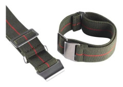 Grönt och rött Marine Nationale klockarmband Green 22mm