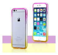 Gradient färgade Bumper till iPhone 6/6S - Olika färger MultiColor Rosa/Gul
