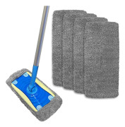 4-pack Mikrofiber Moppdynor Ersättning för Laminatgolvmopp - Återanvändbara Mopphuvud, Flash Mopp Påfyllnadsdynor - Maskintvättbara