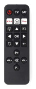 Nedis Universalfjärrkontroll | Förprogrammerad | 2 Enheter | Disney + Button / Netflix Knapp | Infraröd | Svart