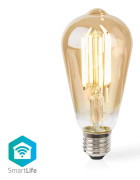 Nedis SmartLife LED Filament Lampa E27 806 lm 7 W Varmvit 1800 - 3000K ST64