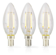 LED-Lampa E14 | Ljus | 4.5 W | 470 lm | 2700 K | Varm Vit | 3 st. | Tydlig