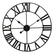 Väggklocka 60 cm Analog Svart