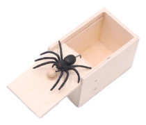 2-pack för att skrämma hela människan, insektslåda, spindellåda, läskig liten trälåda