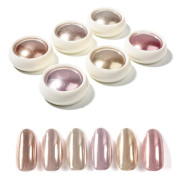 Roséguld Krom Nagelpuder Stor Kapacitet Krom Puder Metall Spegel Krom Puder – Neon Glasartad Pärleffekt Glitter Nagelkonst Puder