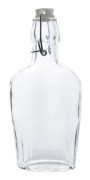 Liten glasflaska 180 ml med tät klämförslutning