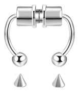 Falsk Näsring Hoop Magnetisk Septum Näsring Hästsko Rostfritt Stål Falsk Falsk Näs Septum Ringar Icke-Piercade Clip On Näs Hoop Ringar
