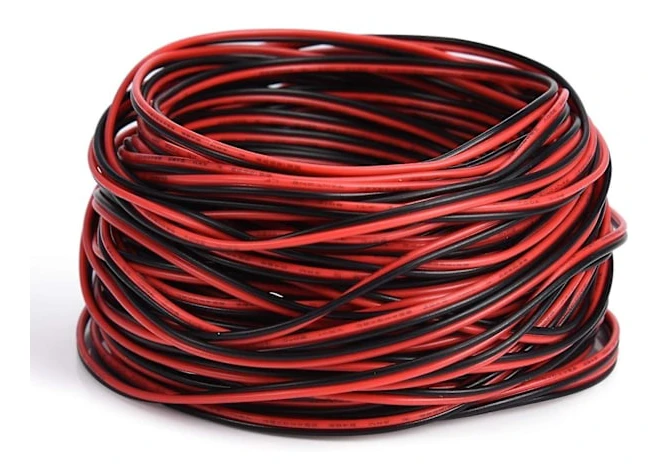 22 AWG Elektrisk Ledning - 20m 2-kärnig Kabel för LED-remsa