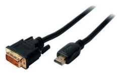 DVI-D 24+1 & gt; HDMI (ST-ST) 2 m adapterkabel svart