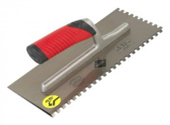 Rubi stål tandspackel 28cm 6 x 6mm 45º RUBIFLEX öppet handtag (75946)