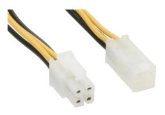 InLine® intern strömförlängning, P4 4-stifts kontakt/uttag, strömförsörjning till moderkort, 0,2 m (26635)