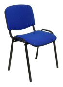 Paket med 4 konfidentiella ergonomiska stolar, stapelbara, mångsidiga och strukturerade i svart Sits och rygg klädd i