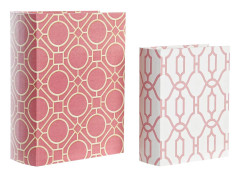 Box DKD Home Decor Boken Kanvas Trä (2 Delar) (20 x 8 x 26 cm)