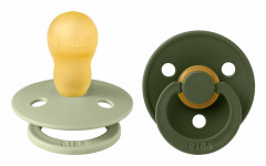 BIBS Colour Namnnappar, runda, latex, stl. 2