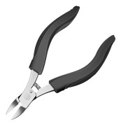 En svart nagelklippare för starka tånaglar, 140mm × 75mm nagelklippare för äldre, extra långt handtag, läder