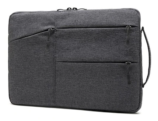 Dubbellagers tjock plysch innerfoder portfölj, laptopväska