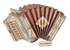 Musikinstrument 3D träpussel monteringslek saxofon trumset DIY-kit dragspel cello leksak present till barn
