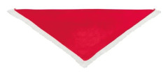 Trixie Xmas neckerchief, velvet look, 75 cm, red