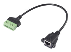 Renkforce RF-6443976 RJ45 8P8C anslutning till 8-polig kontakt RF-6443976 Svart 1 st