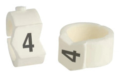 Brady Clip Sleeve Wire Markers, Svart, Vit, Nylon, 50 styck, 1,11 cm