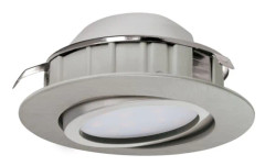 EGLO Pineda, Nedtryckbar spotlight, Glödlampan/-lamporna kan inte bytas ut, LED, 6 W, 3000 K, Nickel