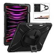 eSTUFF AUSTIN - Baksidesskydd för surfplatta - robust - polykarbonat, silikon - svart - för Apple 13-inch iPad Air (M2)
