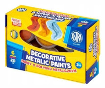 Astra decorative paints gloss metallic. 6 colors x 20 ml STANDARD BOX 301124003