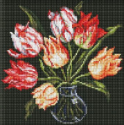 Ramlös mosaik med diamant - Eleganta tulpaner