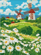 Ramlös mosaik med diamant - Daisy field 30x40