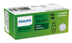Philips LongLife EcoVision 12860LLECOCP Längre hållbarhet, 10 W, 12 V, T10.5x30, 1 styck