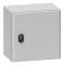 SCHNEIDER ELECTRIC Väggskåp metall S3D, 400 x 300 x 200 mm HxBxD RAL7035 med monteringsplatta, IP66, 1 dörr