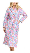 Damella Printed Terry Velour Robe Flerfärgad Large Dam