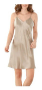 Damella 44001 Nightdress Nougat silke X-Small Dam