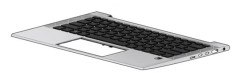 HP - Ersättningstangentbord för bärbar dator - bakgrundsbelyst - Indien - med övre skydd - för EliteBook 830 G7 Notebook, 830 G8 Notebook