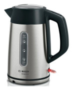 Bosch DesignLine TWK4P440 - Vattenkokare - 1.7 liter - 2400 W - rostfritt stål/svart