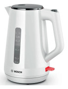 Bosch TWK1M121, 1,7 l, 2400 W, Vit, Plast, Vattennivå indikator, Överhettningsskydd