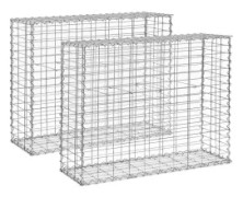 Galvaniserad stålgabionkorg 101 x 32 x 83 cm - 2 st.
