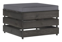 Ottoman till modulsoffa med dyna impregnerat trä