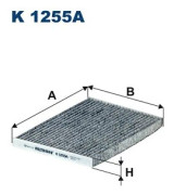 Kupefilter Filtron K 1255A - nissan qashqai / qashqai +2 i, qashqai / qashqai +2 van i, x-trail, x-trail van - OE 27277-JD10A
