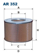 Luftfilter - lexus, toyota - OE 17801-60040, 17801-60050, 17801-61020