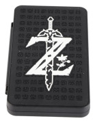 Spelkortfodral 24 Fack 3D Prägling Magnetisk Bärbar Extra Stor Spelkortfodralhållare Organiserare för Switch Zelda Z