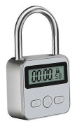 Smart Tidsspärr, Metall Tidsspärr, Upp till 99 Timmar, med LCD-Skärm, Tidshanterare, Upplåsning Endast När Tiden Är Ute - Självdisciplin