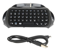 Trådlösa tangentbord för PS4-kontroller, full Qwerty-layout med live-spelfunktion, stabil anslutning för sömlöst spelande