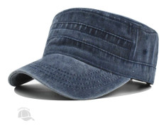Militärkeps, Vintage Tvättad Denim Militärkeps, Bomullshatt för Utomhussporter, Casual Solhatt, Justerbar Storlek för Män och Kvinnor Color 2