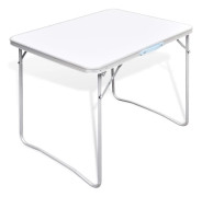 Campingbord med metallram, hopfällbar 80 x 60 cm