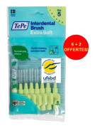 Interdentala borstar Tepe 0,8 mm Grön Supermjuk (8 Delar)