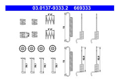 Tillbehörssats, bromsbackar, parkeringsbroms, Bakaxel - hyundai ix35, ix35 van, kia sportage iii - OE 58255-1G300, 58256-2S300, 58259-2S300