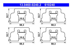 Monteringssats, Framaxel - dacia logan, logan mcv, sandero, renault logan i, logan kombi i, sandero/stepway i - OE 41 02 789 57R