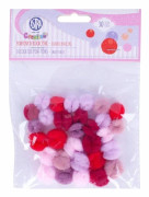 Pompon - kit pompon Astra - 335122009 - Pompons Spets 15mm 6 färger 30 stycken
