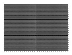 vidaXL Markplattor WPC 60x30 cm 6 st 1 m² grå